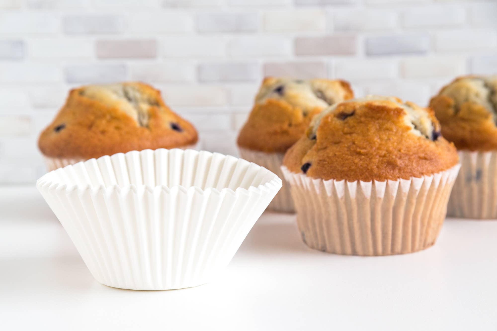 Fox Run Brands - Venta al por mayor Tacita de papel para cupcakes - Forros para magdalenas Fox Run, color blanco, tamaño Texas, 24 unidades, 4 x 2 pulgadas1