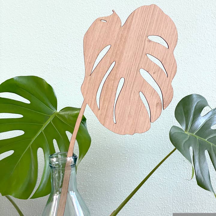 wood sensation - Wholesale Decorative Tabletop Object - Monstera blad van hout versie B2