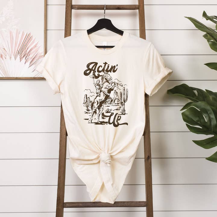 T-shirt naturel Actin Up pour la vente par Simply Tees