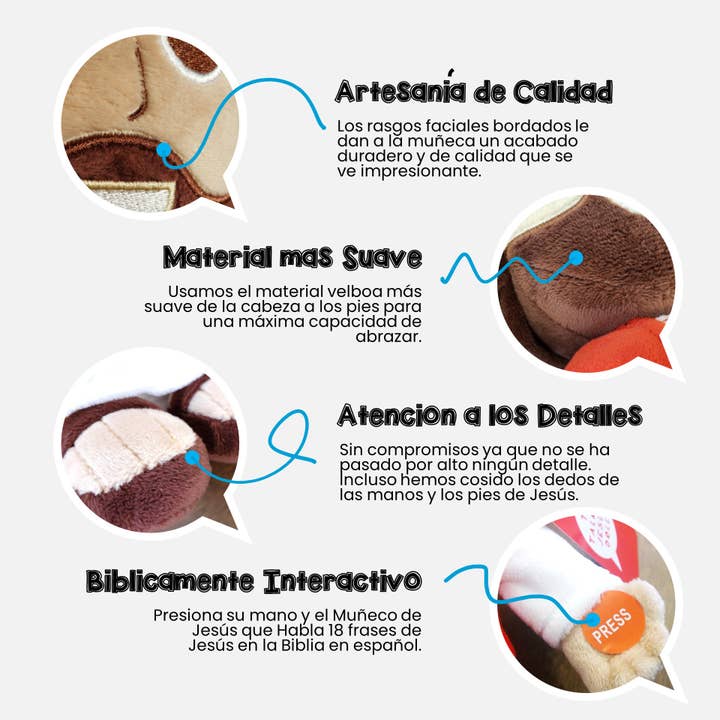 Jesusdoll - Wholesale Stuffed/Plush Toy - Kids & Baby - El Muñeco de Jesús Parlante - Espanol3
