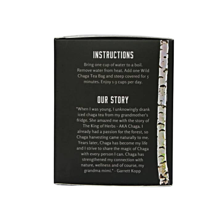 Birch Boys - Wholesale Tea Bags - Wild Organic Chaga Tea Bags3