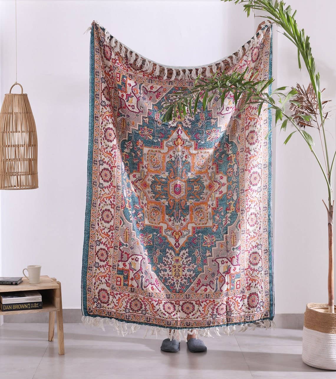 Boho-Eclectica - Wholesale Throw blanket - Luxury Rustic Cotton Wool Throw Rug Blanket Quilt - Grey3