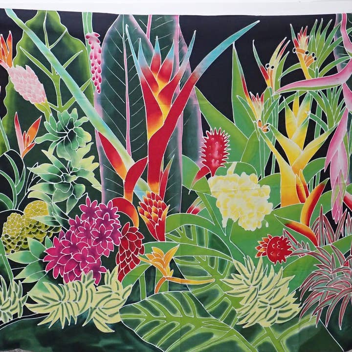 Håndmalet Sarong, Batik Tekstil Wall Art for engroshandel hos Ubud Glass