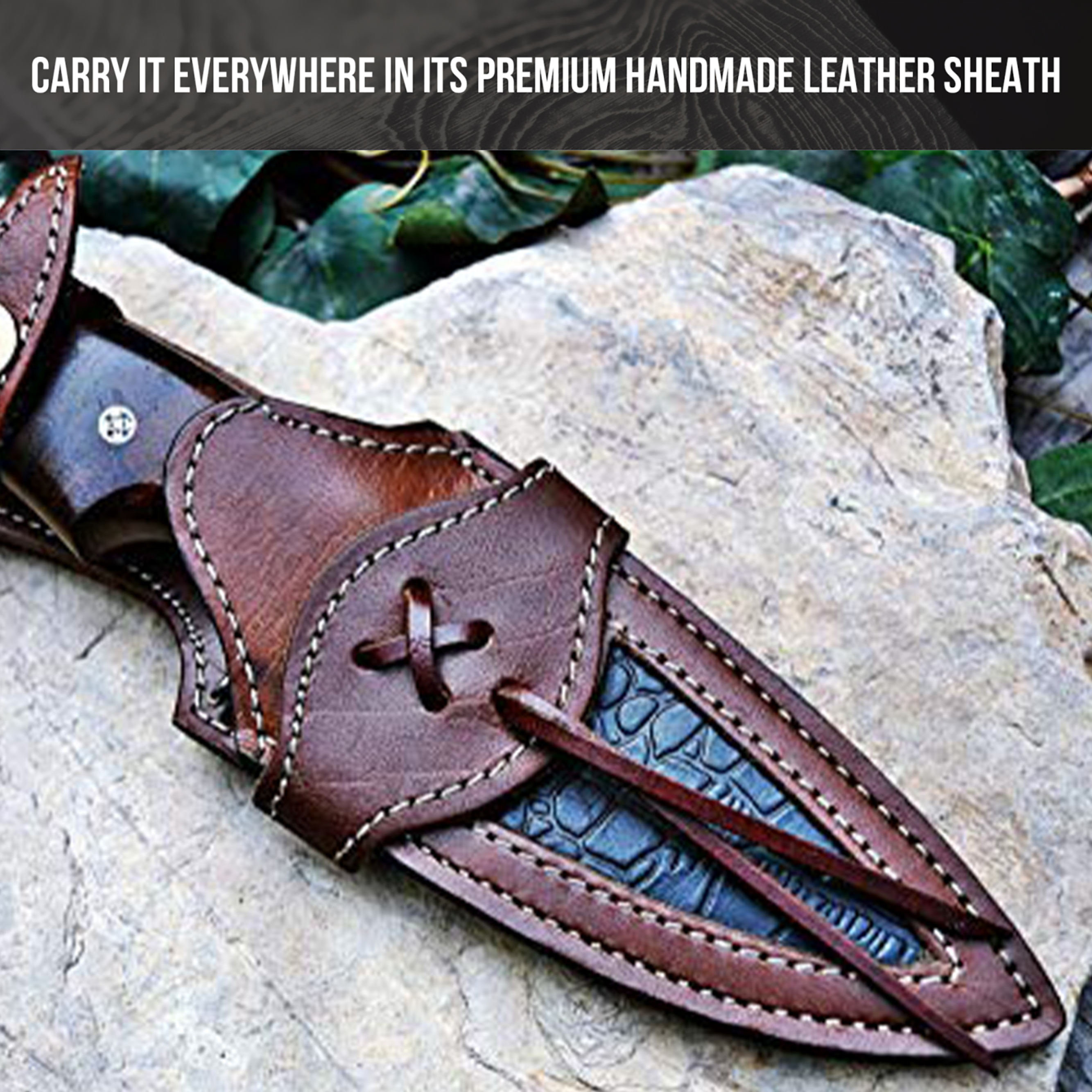BigCat Knives – wholesale Pocket knife/holder – Predator Hunter D2 – Handmade D2 Steel Hunting/Camping Knife4