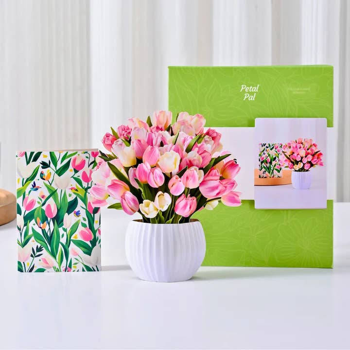 PetalPal - Wholesale Artificial Flowers - Mini Tulip Kisses Pop-Up Bouquet