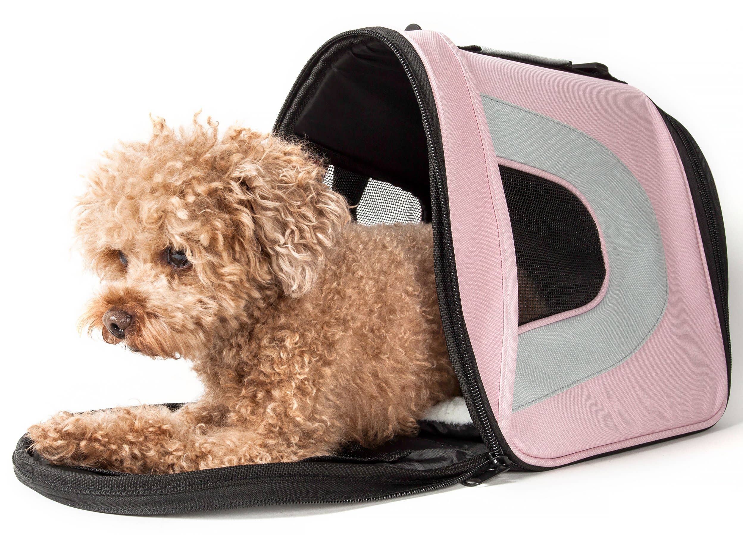 Pet Life - Vente Caisse de transport – chat et chien - Porte-animaux de compagnie pliable à fermeture éclair pour animaux de compagnie aérienne5