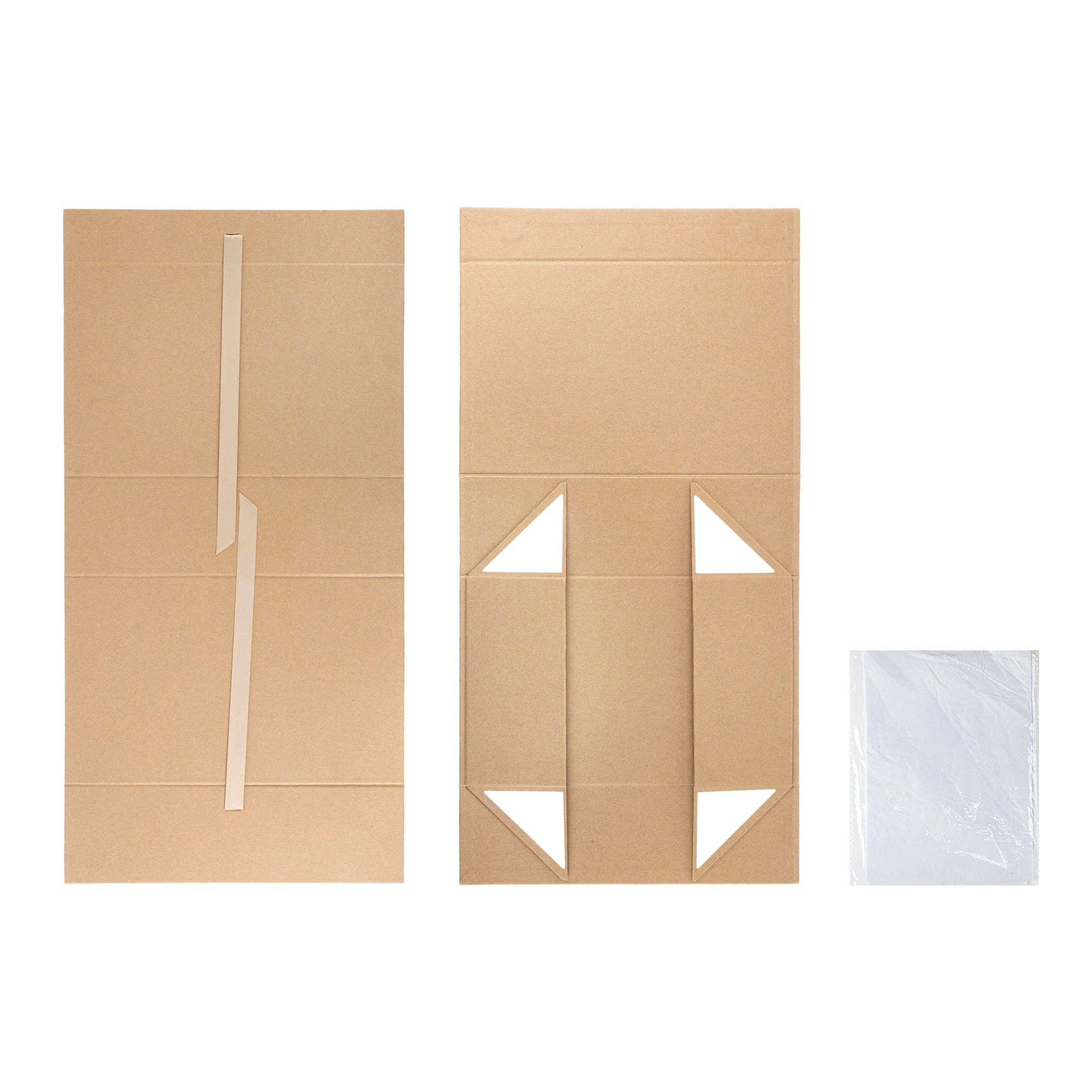 LA Ribbons Wholesale - Wholesale Gift box - 14" x 9" x 4.3" Collapsable Gift Box w/ Satin Ribbon & Magnetic Square Flap Lid | Kraft5