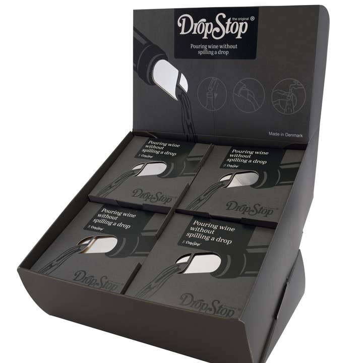 Cork Pops Inc - Wholesale Wine Tool Set - Drop Stop, 5 piece package, Boxed, silver disc