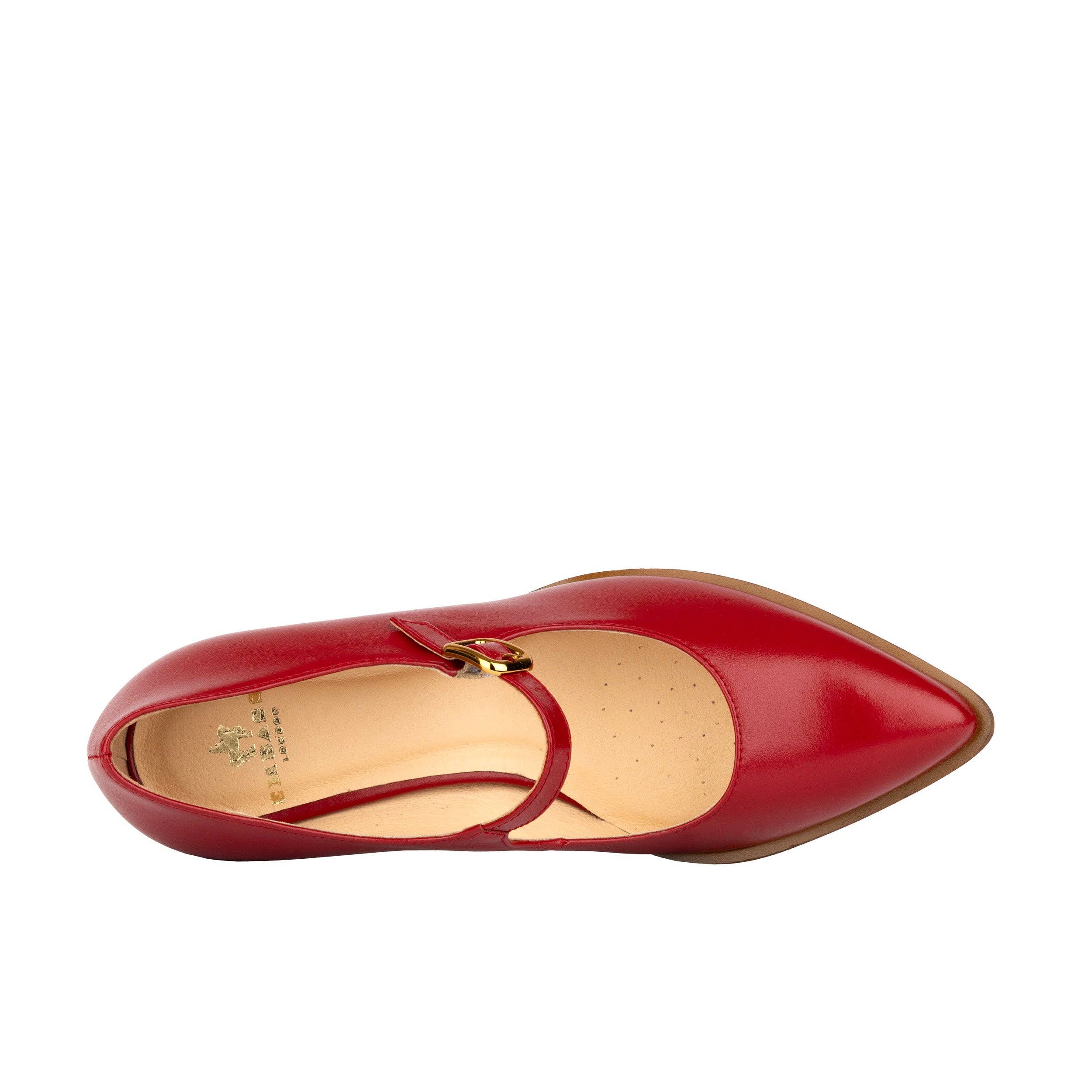 Embassy London – wholesale Low heels – Women′s – Hyde - Red - Women's Leather Mary Jane Pump6
