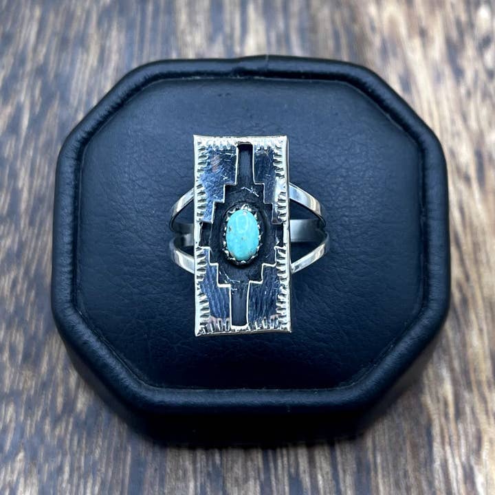 Native American Navajo Handmade Silver Band shadowbox Turquoise Ring Felix Perry and other Purchase Wholesale turquoise ring. Free Returns & Net 60 Terms on Faire trending on Faire.