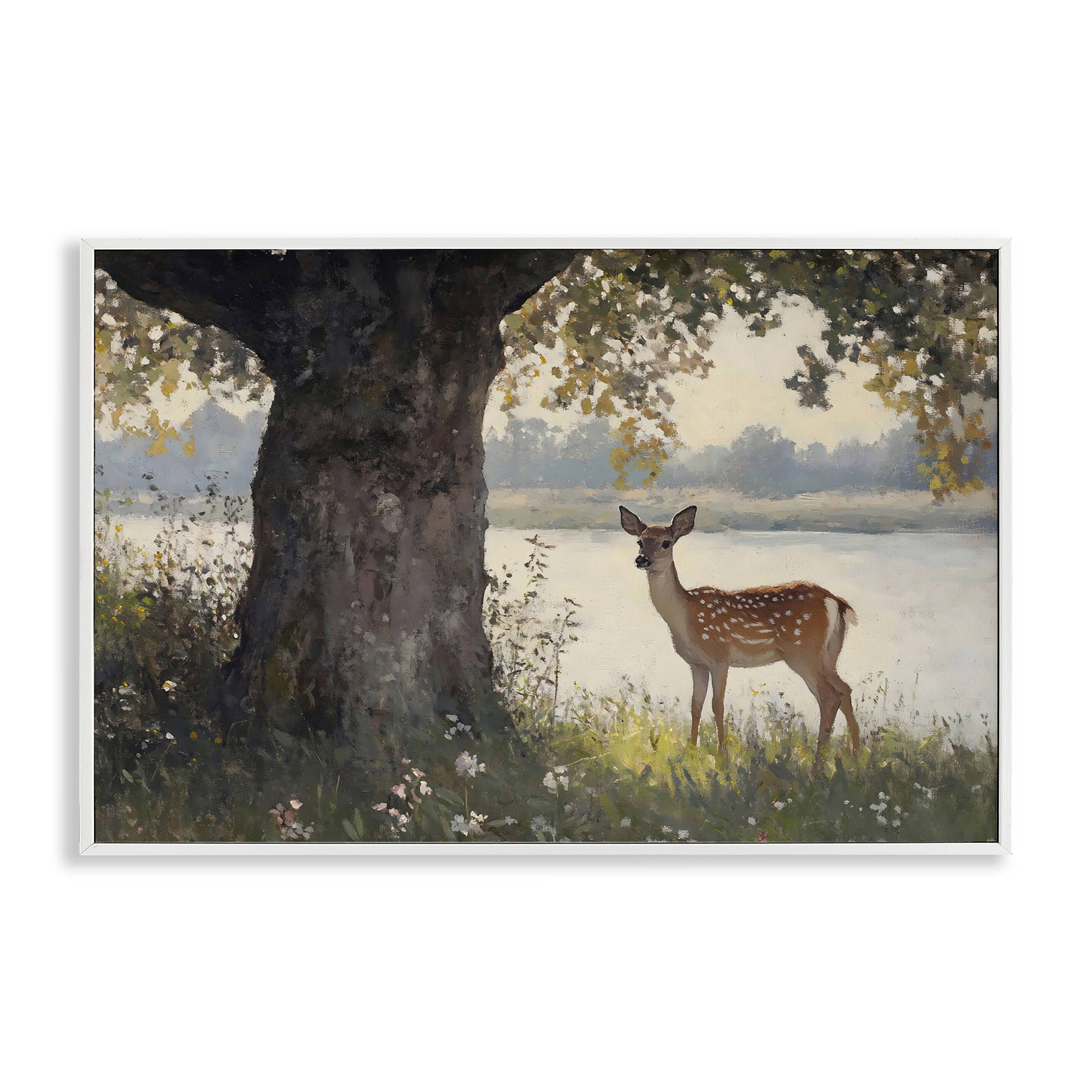 Stupell Industries - Wholesale Wall Sign - Spotted Doe by Lake - Framed Wall Art21