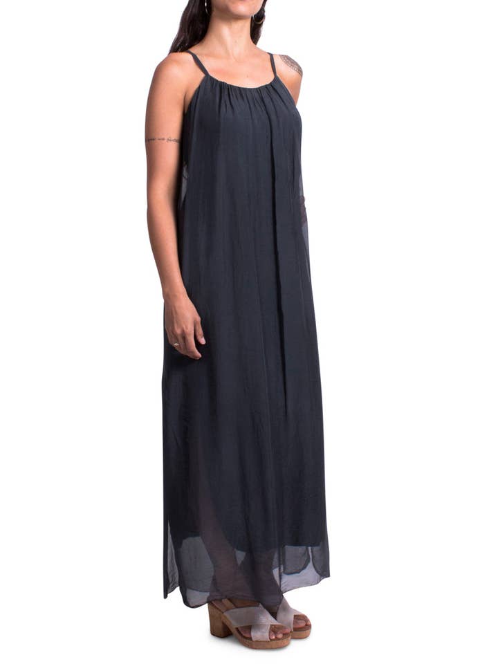 Gigi Moda - Wholesale Dress - Women's - Silk Spaghetti Maxi Dress24