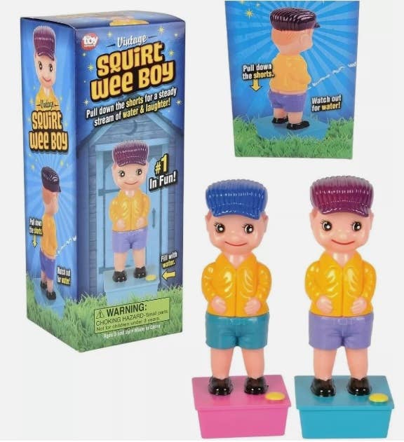 NOVELTIES WHOLESALE INC – wholesale Gag gift/novelty gift – Squirting Wee Pee Boy-A Retro Classic-Great Seller 7.5 inch