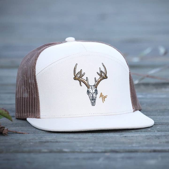 7 Panel — Khaki/Brown European Skull for wholesale by American Fetcher