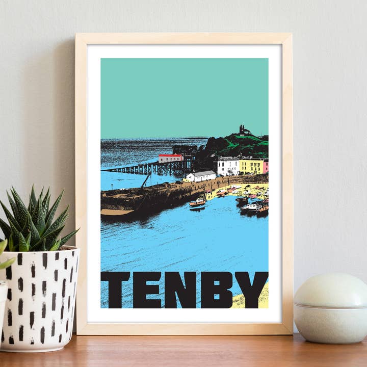 Tenby Wales Print for wholesale by Susan Taylor Design