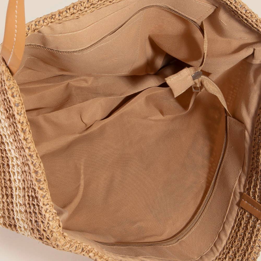 Anarchy Street - Wholesale Tote Bag - Women's - Hello Weekend Straw Braided Tote Bag3