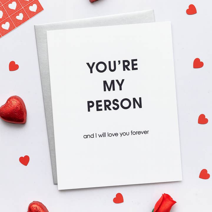 Chez Gagné - Wholesale Love Card - You're My Person And I Will Love You Forever - Love | Anniversary| Valentine Card3