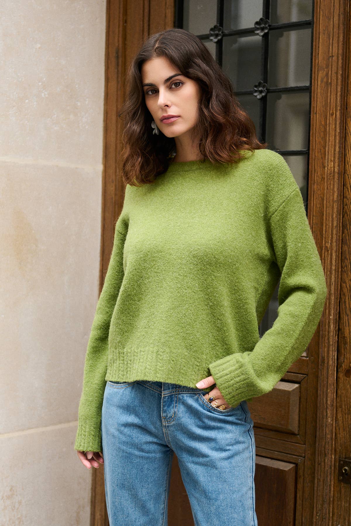 Nathael Paris – wholesale Pullovertröja - Dam – Alpacka- och ulltröja med flätstickning1