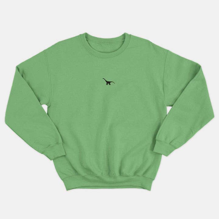 Sweatshirt brodé Tiny Dinosaur pour enfants (unisexe) pour la vente par VO