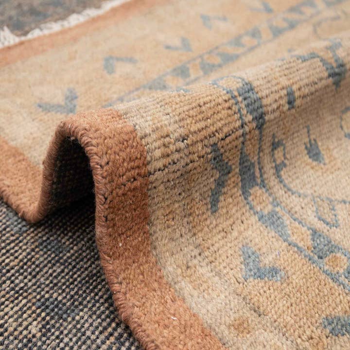 Aesthetic Homes LLC - Vendita all'ingrosso Tappeto - Tappeto Oushak in Lana Ruggine Tan Annodato a Mano Lana Morbida SE-1061