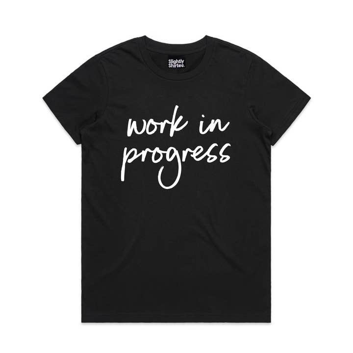 Work in Progress - Black tee and other Purchase Wholesale ppe workwear. Free Returns & Net 60 Terms on Faire trending on Faire.