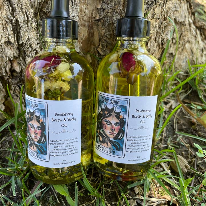 Garrafa de vidro de óleo de banho e corpo floral 4oz por atacado de Skye Luna Beauty