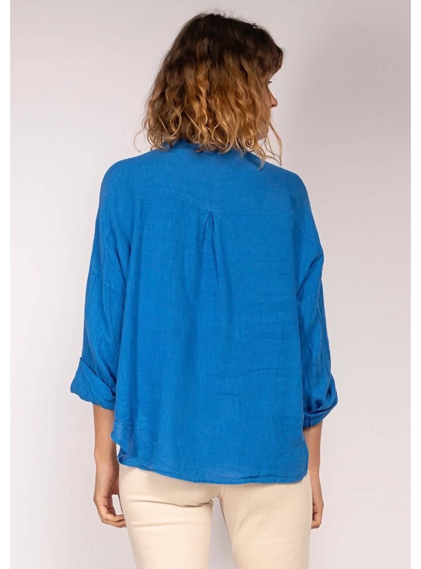 LINEN & COTTON HOUSE - Vente Chemise à col boutonné – femme - CHEMISE EN LIN. 48902 NINA41