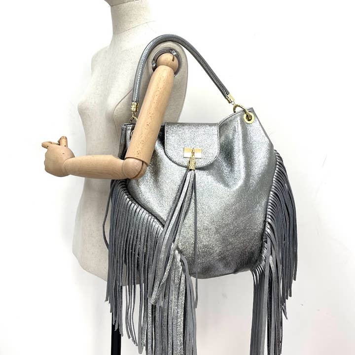 MILANO AMOUR - Wholesale Tote Bag - Women's - DOROTHEA LAMINATO FRANGE TOTE BAG