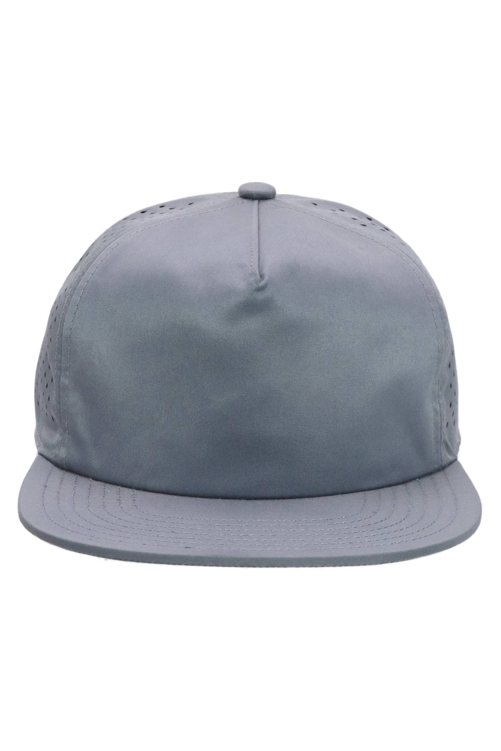 Cap Zone - Wholesale Flat Brim Cap - Unisex - Five Panel Unstructured Polyester Perforated Snapback4