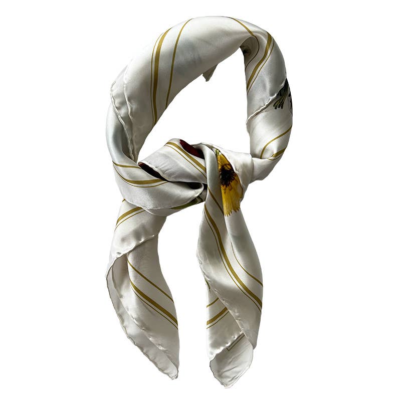 Koustrupco - Wholesale Scarf - Women's - A Flowergarden Silk scarf 90x903