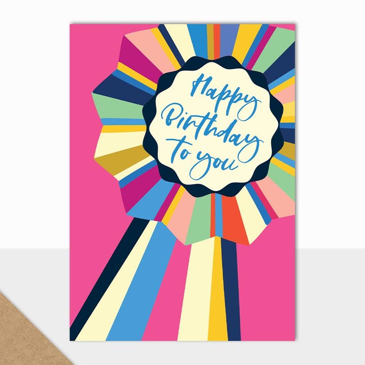 Bloom - Fijne Verjaardag (Rosette) voor wholesale door Laura Darrington Design Ltd