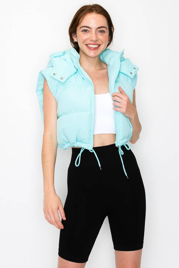 ANWND - Vendita all'ingrosso Gilè imbottito - Donna - 2407 - GILET IMBOTTITO CON CAPPUCCIO9