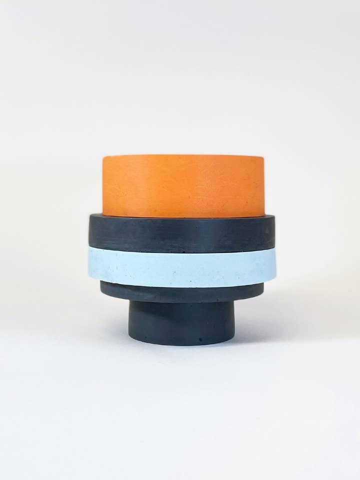 Totemico Großer Topf — Orange, Blau und Schwarz für den Großhandel von Casa Mescla