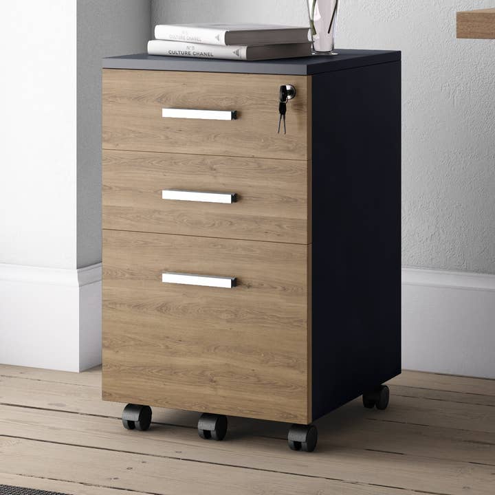 Lazio File Cabinet 3 Drawer Rolling Filing Cabinet with Lock for wholesale by Crafts and Comfort