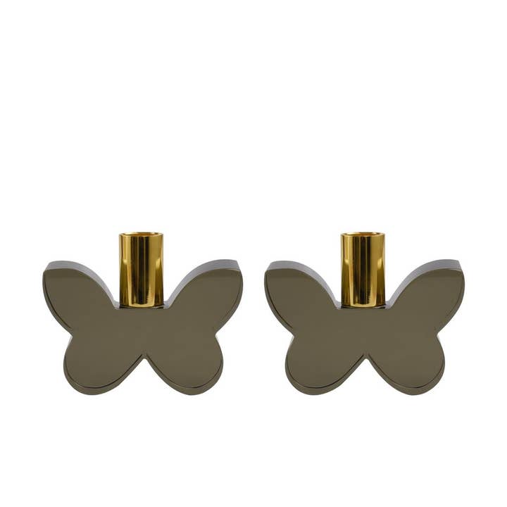 Lainy Home – wholesale Candle holder – Pair of 3” Butterfly Candleholders