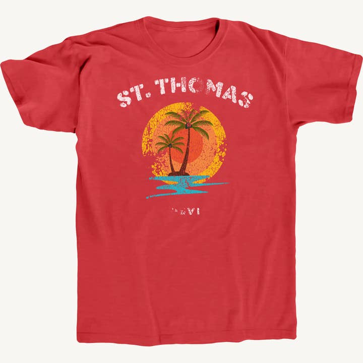 T-shirt Vintage St. Thomas Premium por atacado de Salt Water Colours