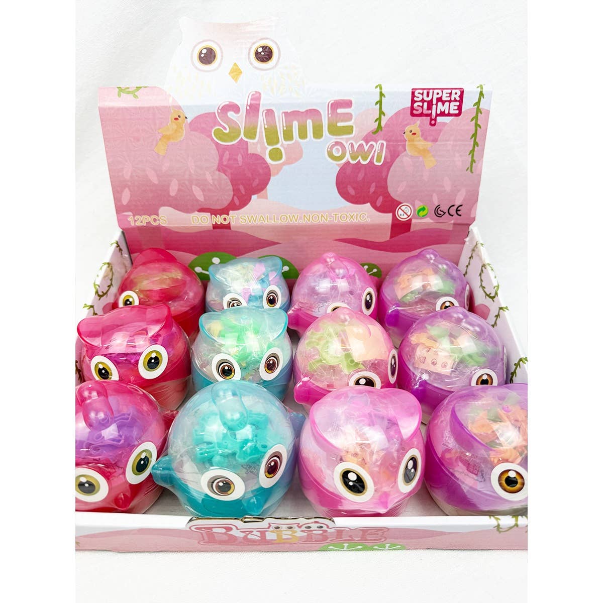 COULEURS ASSORTIES Jouet Surprise Slime Hibou en vente sur Faire4
