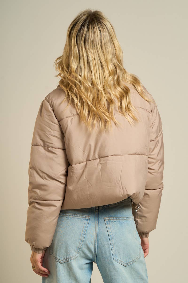 ANWND - Wholesale Puffer Jacket - Women's - 2326-Utility Pocket Puffer Jacket6