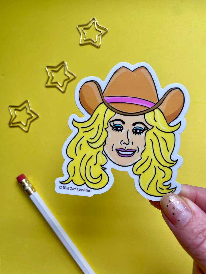 Dolly Sticker for wholesale by Wild Card Creations