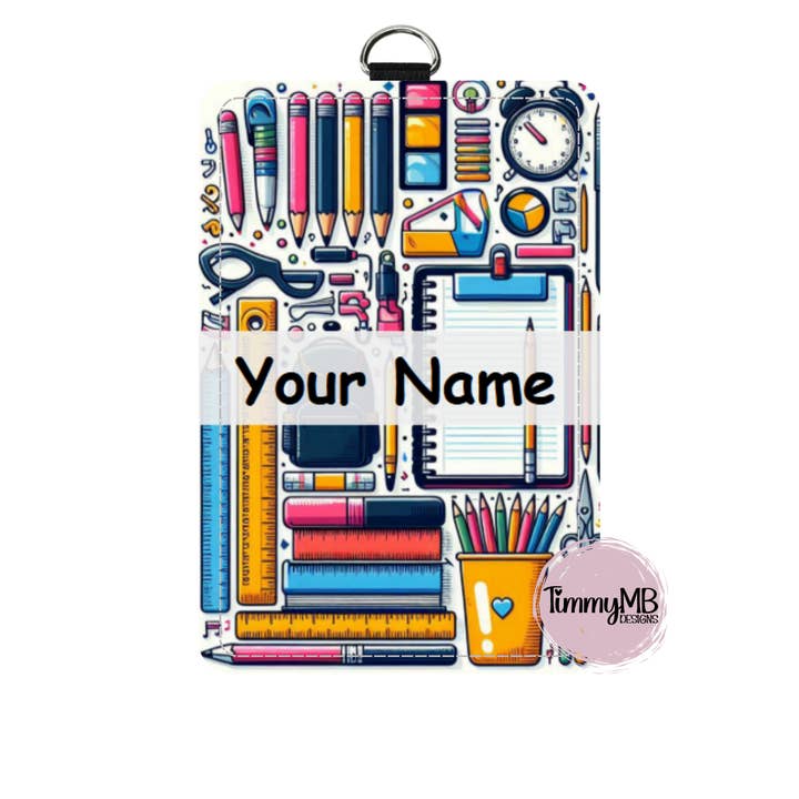Material Escolar - Porta-Crachá Personalizado por atacado de TimmyMB Designs