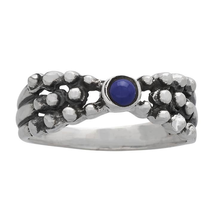Tiger Mountain Jewelry - Vente Solitaire - Bague Lady Blue Lapis Lazuli en argent sterling