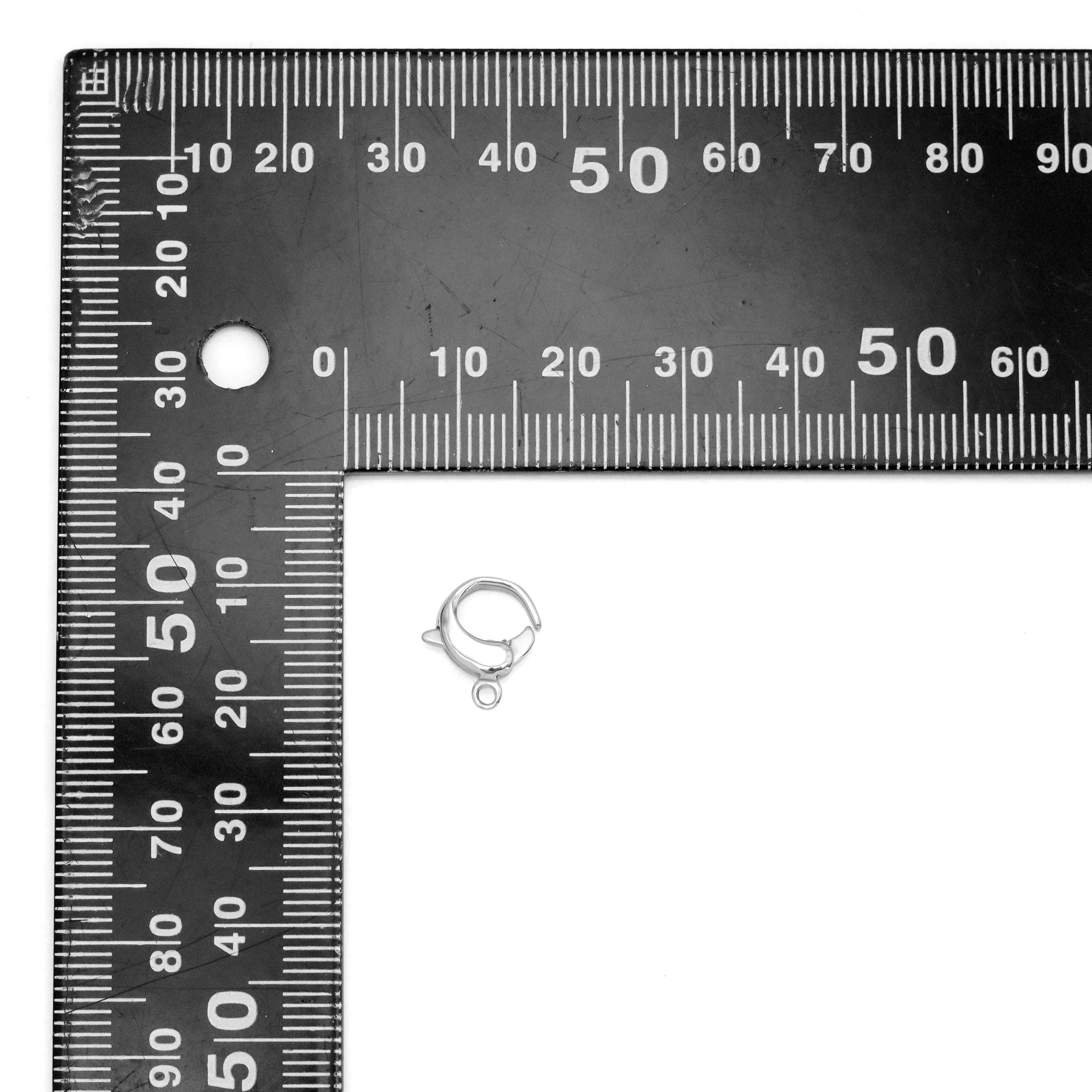 BestBeads&Beyond - Wholesale Clasp - Stainless Steel Silver Round Lobster Clasp , Sku#Y9961