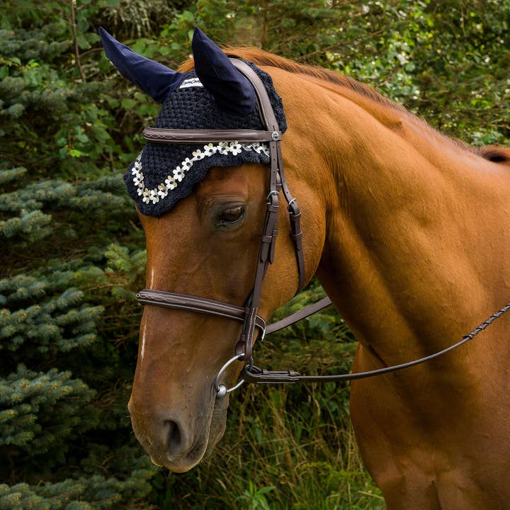 JPC Equestrian - Wholesale Horseback Riding Gear - Equine Couture Floral Fly Bonnet