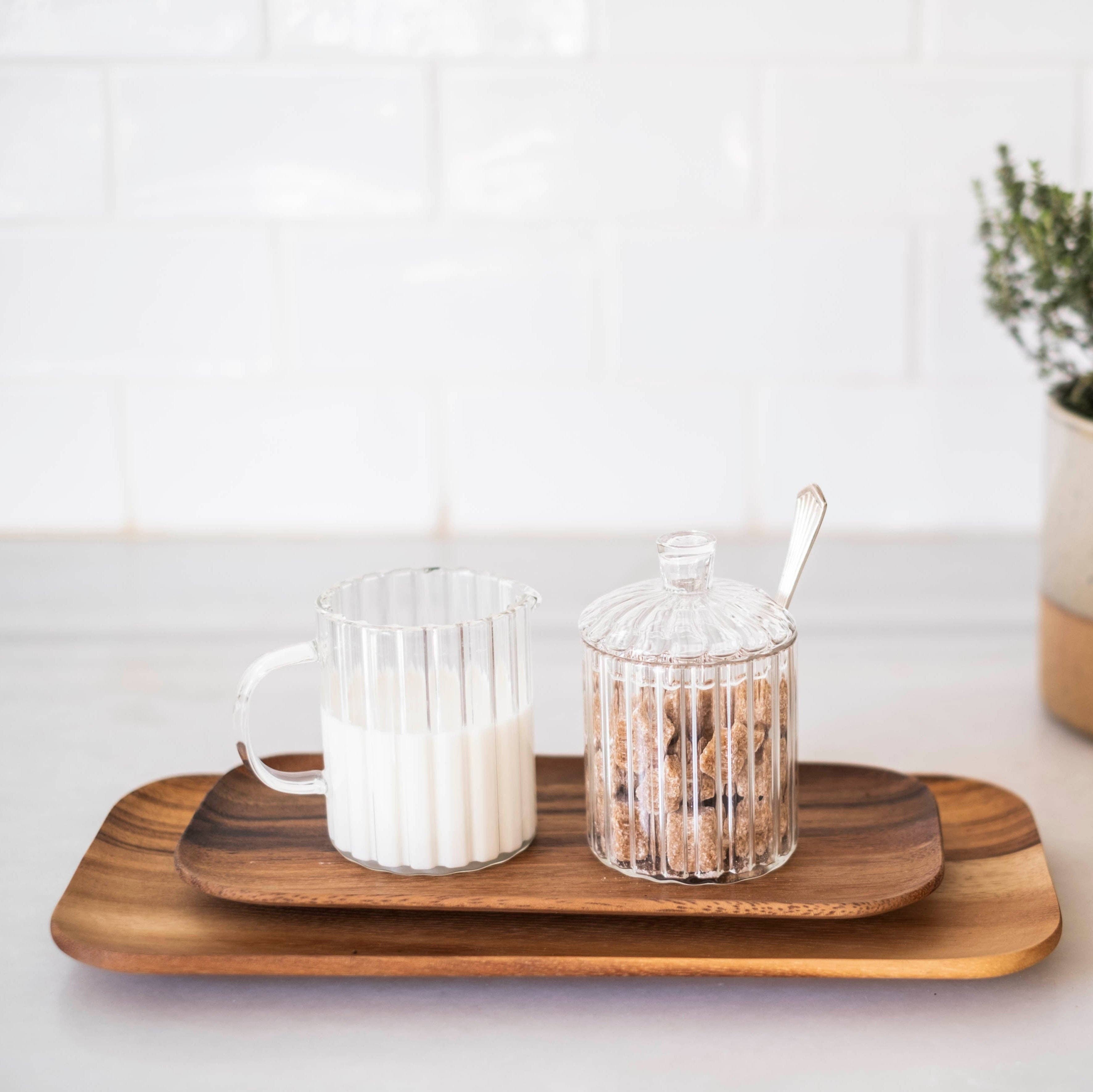 Andrea House - Venta al por mayor Tarros - Azucarero lechera de cristal0