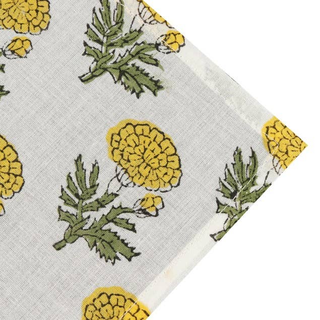 Fabricrush - Wholesale Dinner & cloth napkin - Bumblebee Yellow, Green Marigold 100% Pure Cotton Napkins1