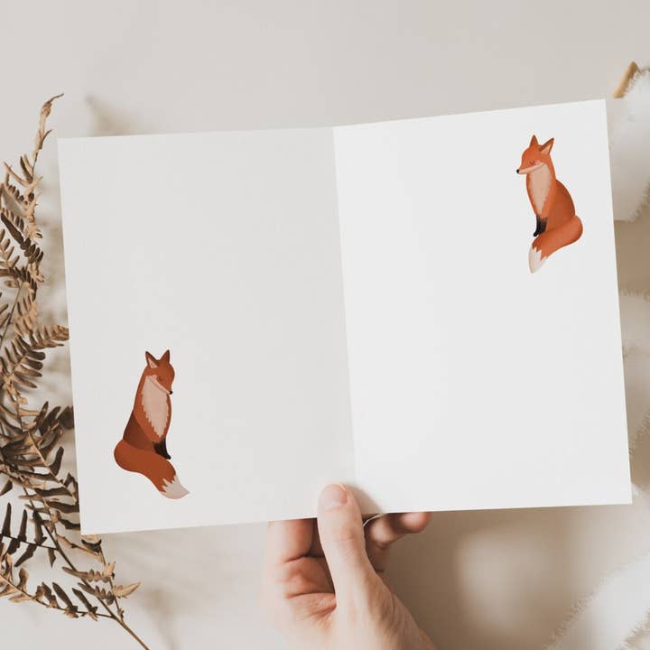 Tilda&Theo - Wholesale Love Card - Wedding card fox love - postcard foxes wedding anniversary1