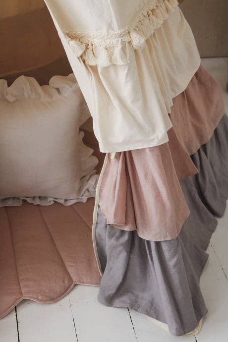 Moi Mili - Wholesale Tent - Kids - “Powder Frills” Teepee with Frills and shell Mat Set2