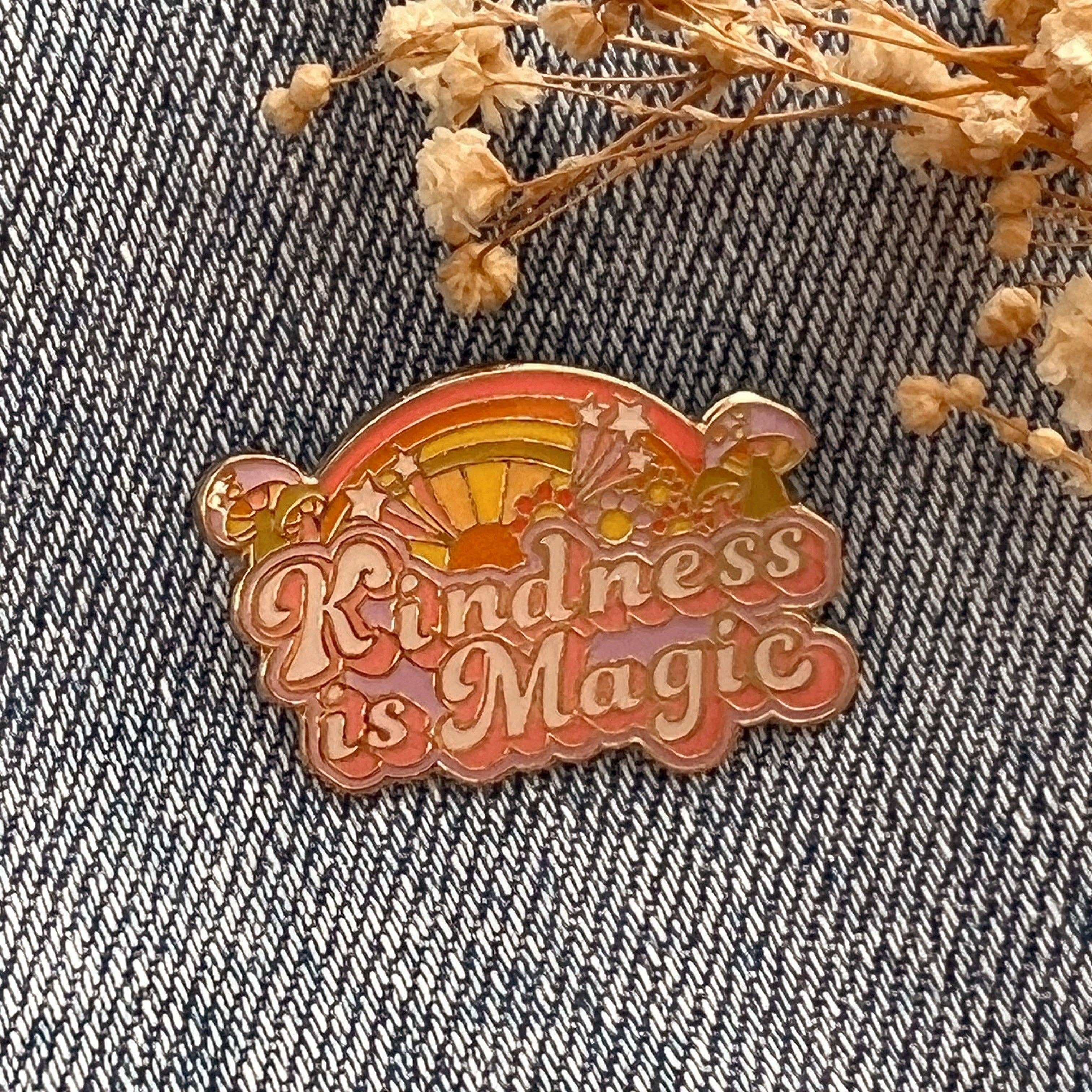 Kindness is Magic - Wholesale Lapel Pin/Button - Kindness is Magic Rainbow Enamel Pin1