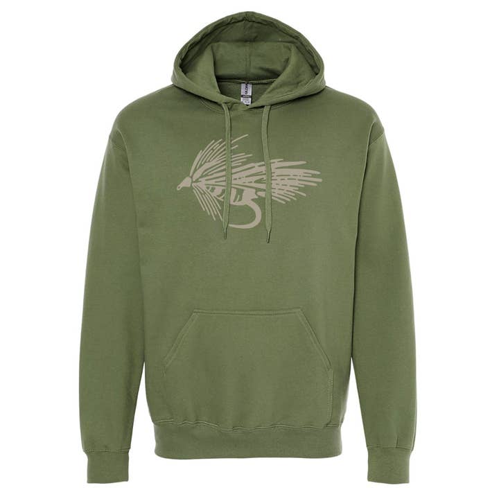 Streamer Fly Hoodie for wholesale by Fly Fish Wyoming