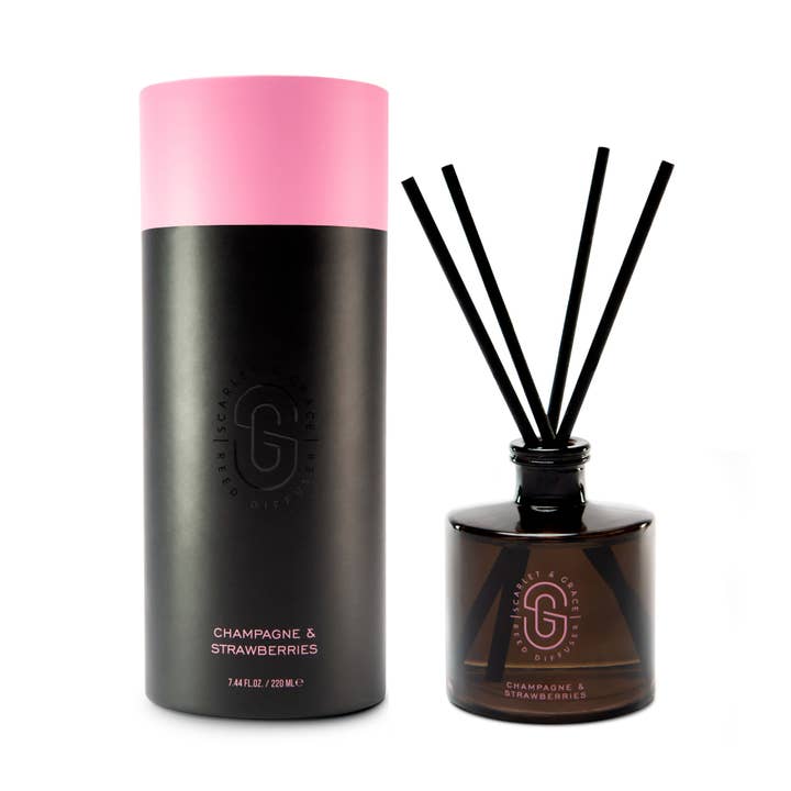 Diffuseur 220 ml - Champagne et fraises pour la vente par SCARLET & GRACE